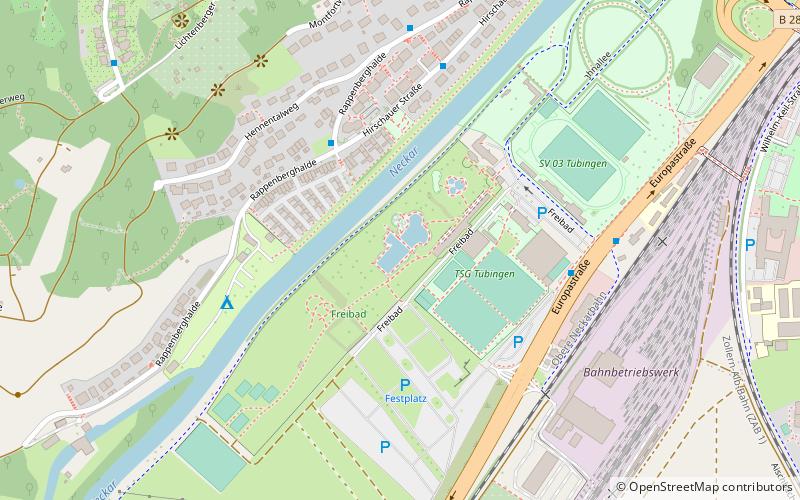 Freibad Stadtwerke Tübingen location map