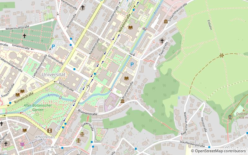 Universitätsbibliothek Tübingen location map