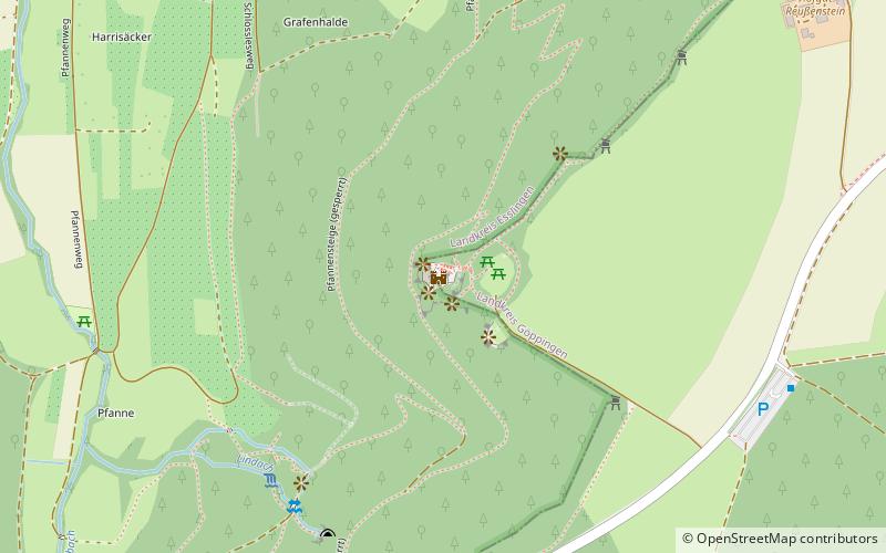 Reussenstein Castle location map