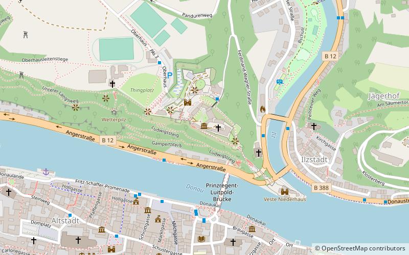 Oberhausmuseum location map