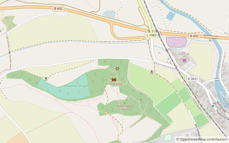 Burg Güssenburg location map