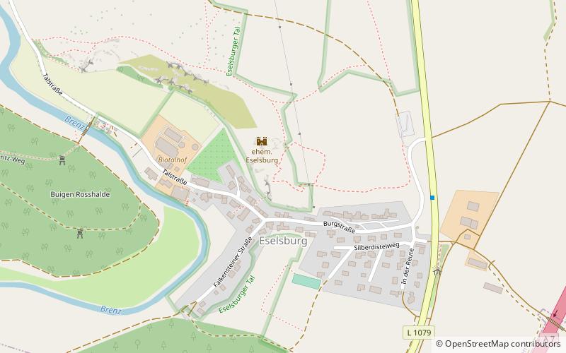 Eselsburg Castle location map