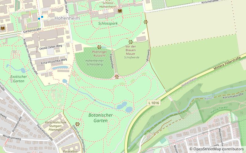Hohenheimer Gärten location map