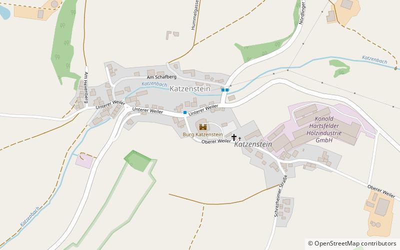 Katzenstein Castle location map