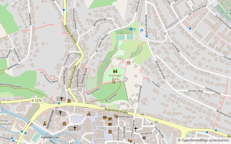Esslinger Burg location map