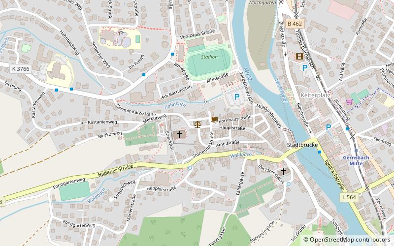 Amtsgericht Gernsbach location map
