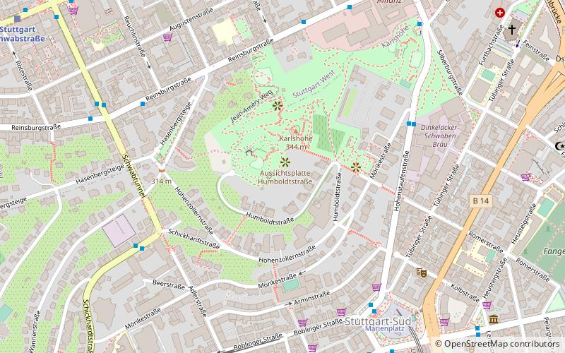 karlshohe stuttgart location map