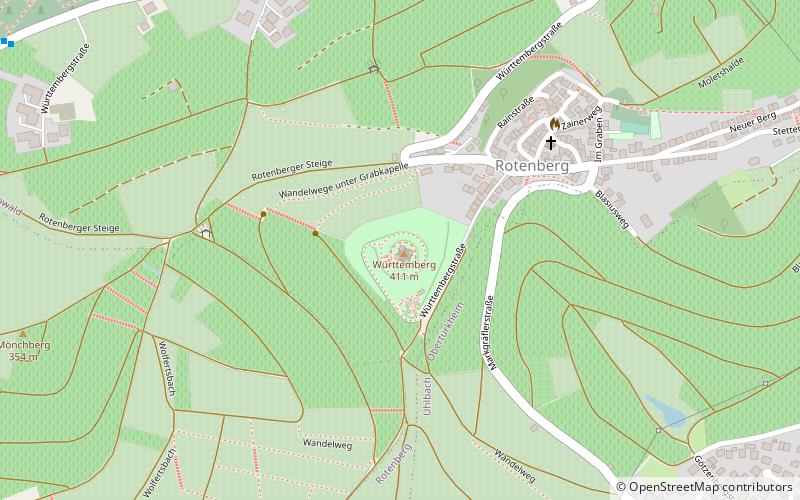 Württemberg Hill location map