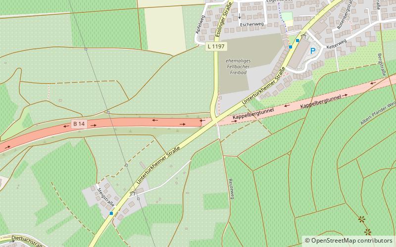 Kappelberg Tunnel location map