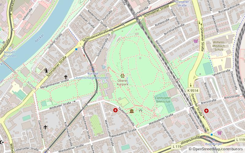 kurpark in bad cannstatt stuttgart location map
