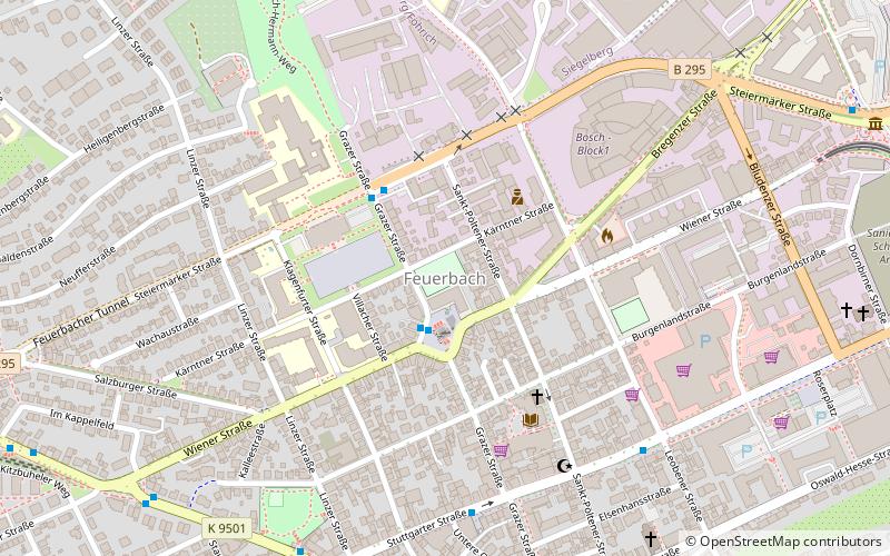 stuttgart feuerbach location map