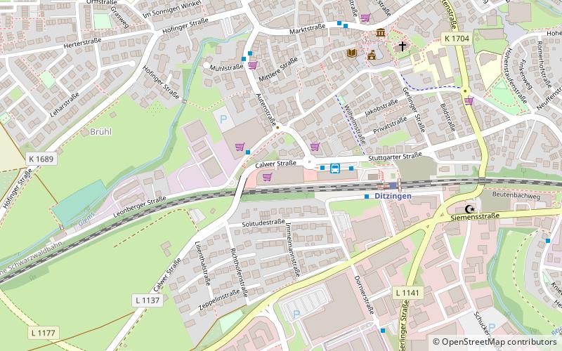 bahnhof center ditzingen location map