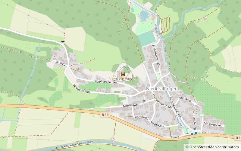 Niederalfingen Castle location map