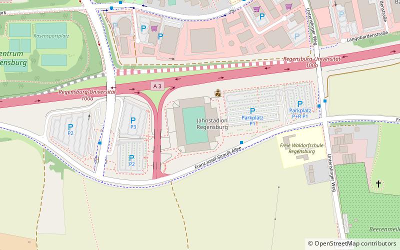 Jahnstadion Regensburg location map