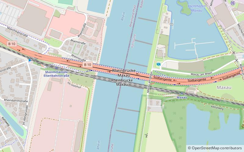 Maxau Rhine Bridges location map