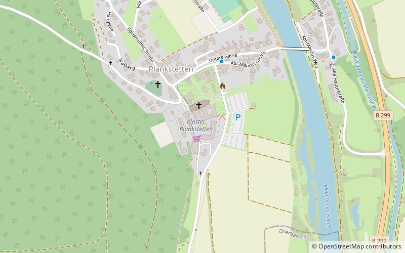 Plankstetten Abbey location map