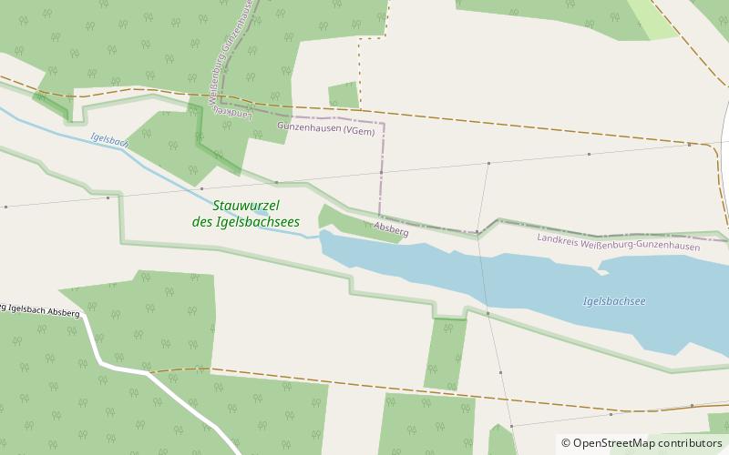 Stauwurzel des Igelsbachsees location map
