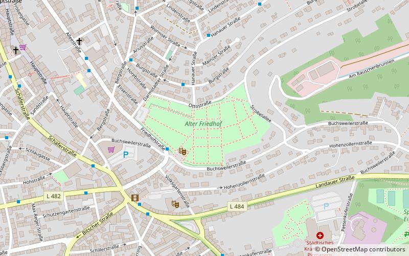 alter friedhof pirmasens location map