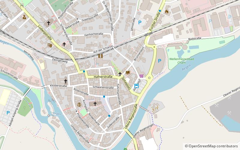 spitalkirche cham location map
