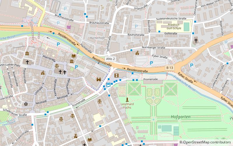 Theater Ansbach location map