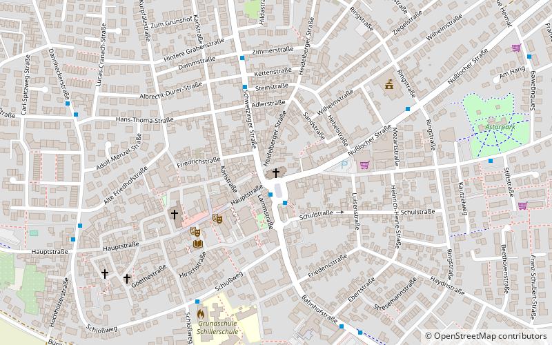 Protestant church location map