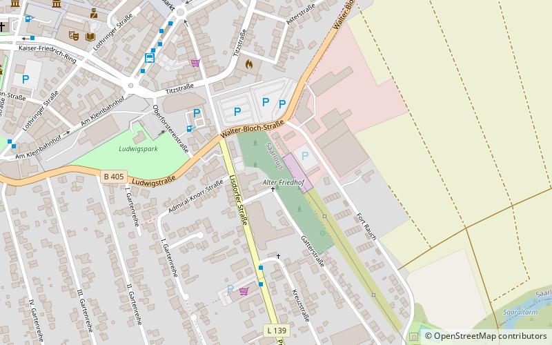 Alter Friedhof Saarlouis location map