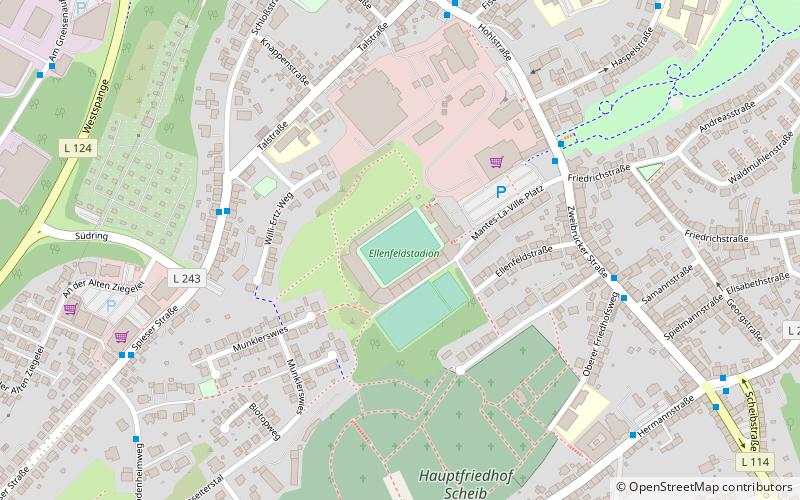 Ellenfeldstadion location map
