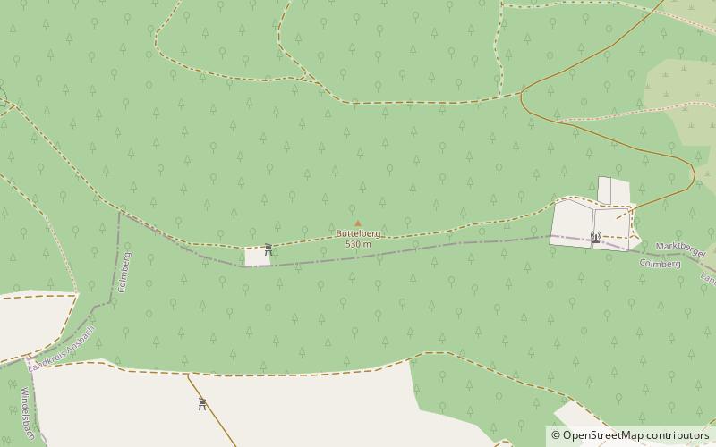 buttelberg franconian heights nature park location map