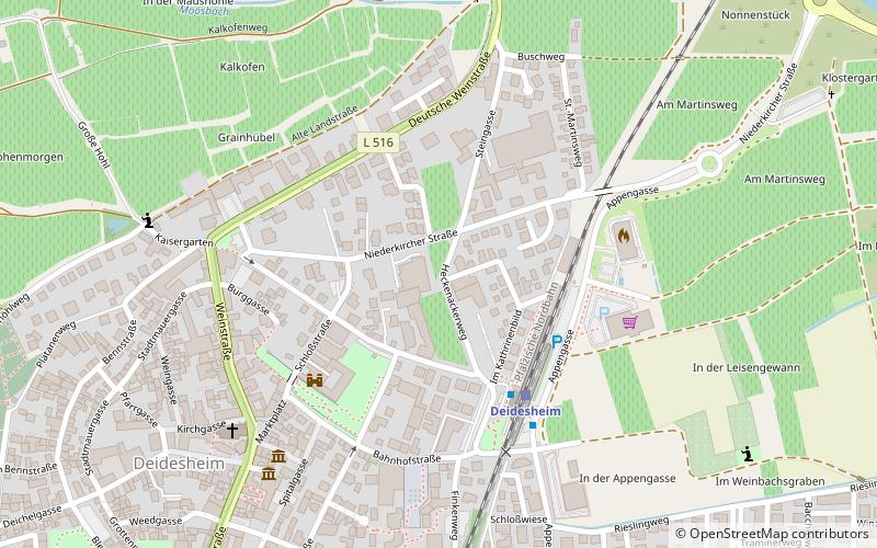 commune fusionnee de deidesheim location map