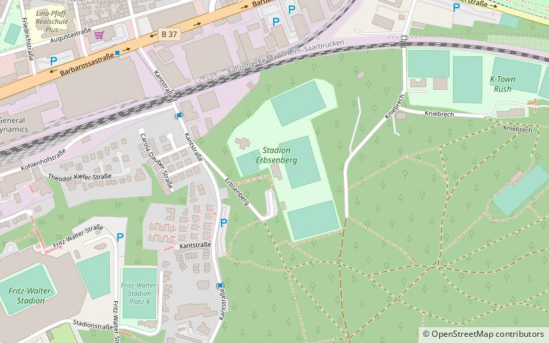 waldstadion am erbsenberg kaiserslautern location map