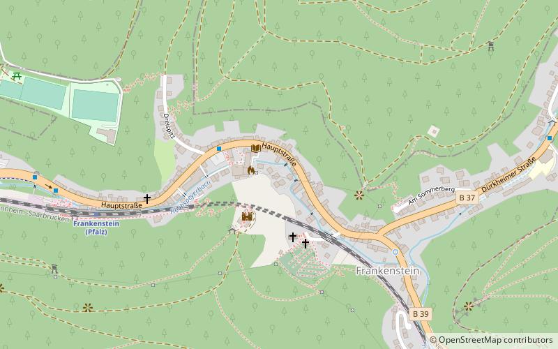 Frankenstein Castle location map