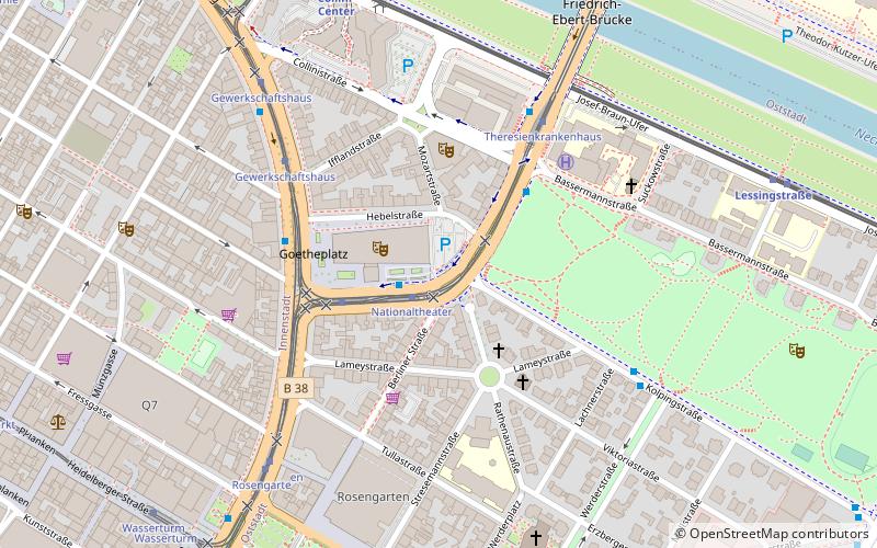 Nationaltheater Mannheim location map