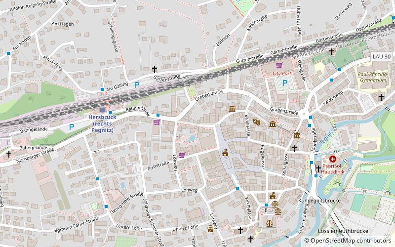 nurnberger tor hersbruck location map