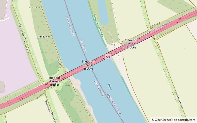 Theodor-Heuss-Brücke location map