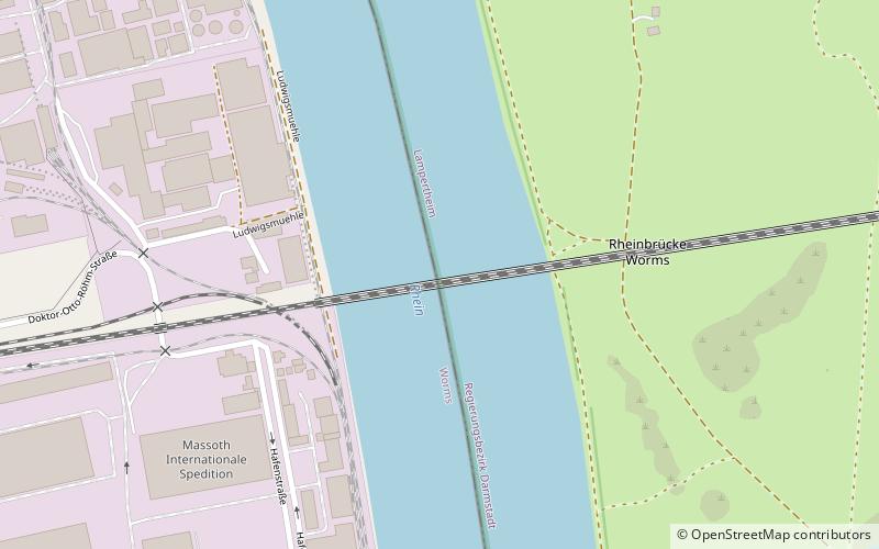 Rheinbrücke Worms location map