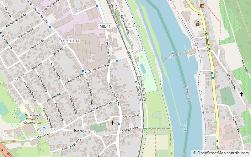 trennfurt roman fort klingenberg am main location map