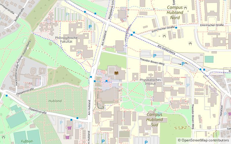 Würzburg University Library location map