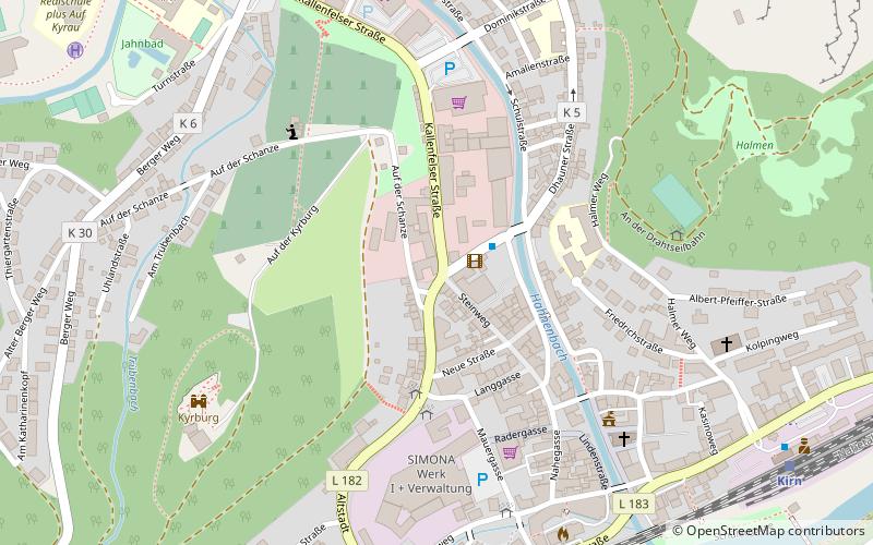 commune fusionnee de kirn land location map