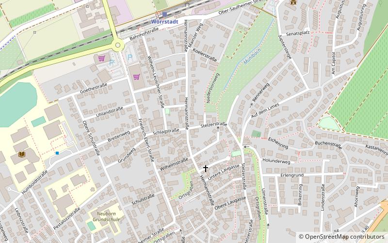 commune fusionnee de worrstadt location map