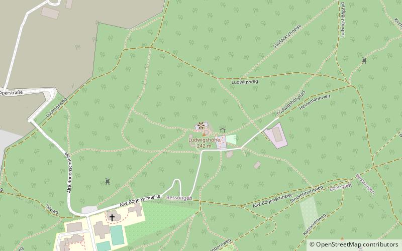 Ludwigshöhe and Ludwigsturm location map
