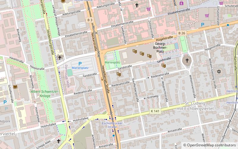 halb neun theater darmstadt location map