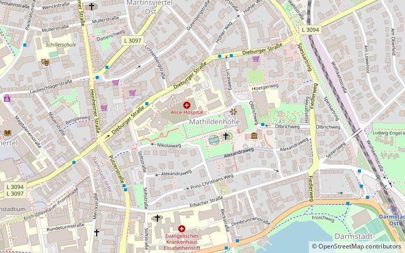 platanenhain darmstadt location map