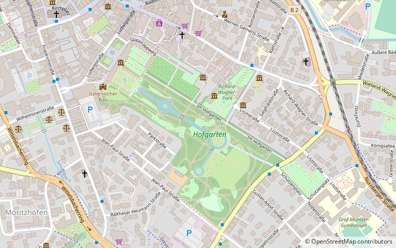 court garden bayreuth location map
