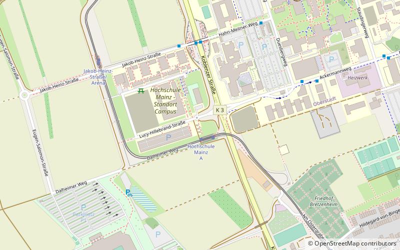 hochschule mainz moguncja location map