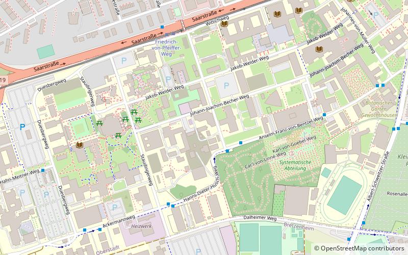 Université Johannes-Gutenberg de Mayence location map