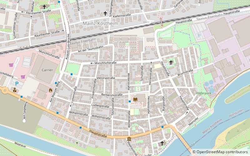 mainz kostheim maguncia location map