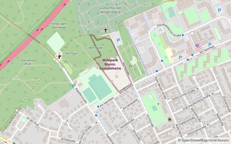 Wildpark Mainz-Gonsenheim location map