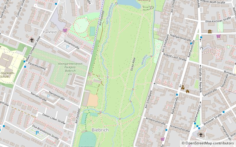 Schlosspark Biebrich location map