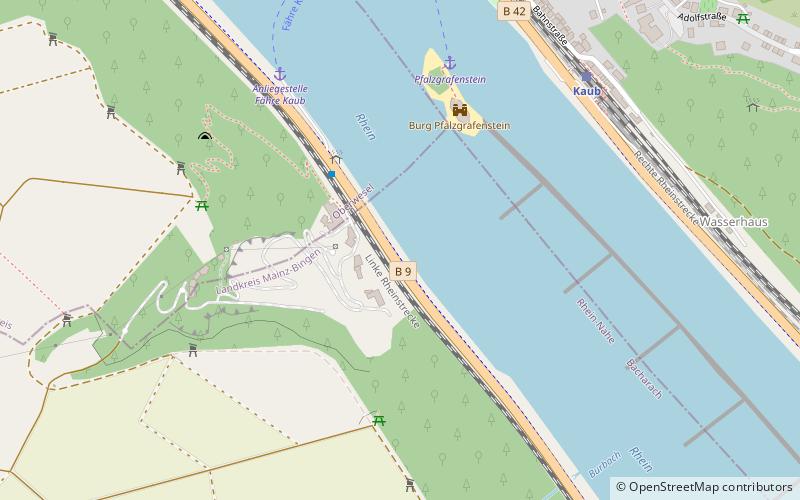 denkmal furst blucher von wahlstadt kaub location map