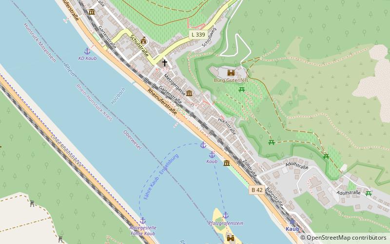 blucherdenkmal kaub location map